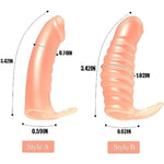 Finger Vibrators-2 In 1 Finger Massager Set, Silicone Finger Sleeves Penis Clitoris Massages G-Spot Stimulation Female Orgasm Masturbator Lesbian Sex Toys For Women Couples