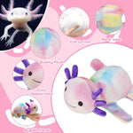 Huggers Axolotl,Cute Axolotl Slap Bracelets For Kids, Best Book Buddy For Children To Read,Fun Toys For Boys And Girls Birthday Gifts,Includes 50 Exquisite Stickers.(Multicolour)