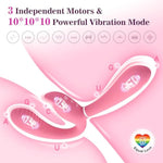Strapless Strap On Double Dildo - Strapon Double Ended Anal Dildo With 3 Motors 10 Vibrations, 3-In-1 Lesbian Sex Toys G Spot Wearable Vibrator With Remote Control, Adult Toys For Women Female Couples