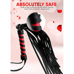 Black Sex Whip For Bedroom Play, Bdsm Flogger For Couples, Dominatrix Bdsm Whip Sexy Accessories