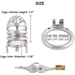 Men'S Chastity Cage Devices Stainless Steel Male Abstinence Chastity Cock Cage Virginity Lock J1145 45Mm