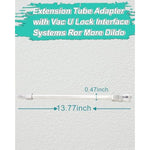 Vac-U-Lock Sex Machine Attachment 35Cm Extension Tube, For Premium Love Machine With Quick Air Connector Device