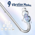 Vibrating Anal Hook Anal Plug, 3 Balls Anal Vibrator Anal Trainer Butt Plug With 9 Vibration Modes, Metal Anal Dilator Vagina Hook G Spot Stimulator Sm Sex Toys For Beginners Gay Women Couples