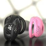 Pink Chastity Cage Sissy Small Chastity Devices Male Penis Cage For Men Flat Plastic Cock Cage Bdsm Cage A601 (Long,Flat Ring)