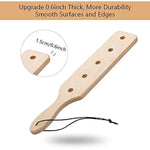 14Inch Wood Spanking Paddle For Adults, Wooden Paddle With 5 Holes For Bdsm Sex Play