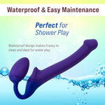Semi-Real Bendable Strap-On Dildo - Discover The Ultimate Pleasure With Sexy Dildo - Silicone Strapless Dildo For Couples - Waterproof Strapless Dildo (Purple/Medium)
