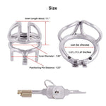 Chastity Locked Breathable Stainless Steel Male Chastity Device Mens Sexual Health Sm Penis Exercise Sex Toys B450 (1.97 Inch/ 50Mm)