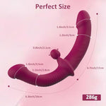 Vibrating Double Ended Dildo For Lesbian, Silicone Strapless G-Spot Dildo Vibrator Wireless Fake Penis With 10 Vibration Modes, Adult Sex Toys & Games For Couple Anal Play