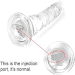 Soft Lifelike Jelly Dildo Clear Suction Penis For Hands-Free Play Adult Sex Toy For Men, Women And Couples For G-Spot And Anal (L)