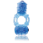 Big O 2 Vibrating Penis Ring – Dual Motors, Stretchy Fit, Reusable, Wireless, Blue