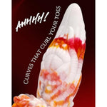 8 Inch Dragon Dildo | Fantasy Dildos, Fire, Textured Dildo, Wild Exotic Sex Toy, Creature, Demon, Devil, Female Sex Toy, Anal Wide Butt Plug, Huge Dildo, Giant Exotic, Cute Kawaii Fetish, Suction Cup