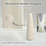Ribbed Flexible Vibe Textured Silicone Vibrator For Vagina G Spot Clitoris Stimulation 10 Function Vibrators Waterproof Quiet Powerful Massager Adult Sex Adult Toy Gift For Women Couples (Cashmere)