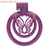 Sissy Chastity Cage For Men Pink Chastity Devices Lock Design Small Chastity Cage Male Penis Cage Cock Cage Bdsm Toys For Couples Sex (Purple,Wx-4)