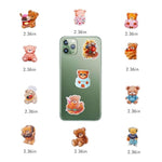 100 Pack Bear Stickers, Bear Party Favors, Birthday Decorations