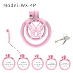 Sissy Chastity Cage For Men Pink Chastity Devices Lock Design Small Chastity Cage Male Penis Cage Cock Cage Bdsm Toys For Couples Sex (Pink,Wx-4)