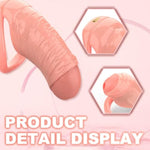 Realistic Penis Chastity Cage Chastity Devices For Male With 4 Ring Set, Resin Sissy Hollow Penis Style Chastity Device Dildo Shape Bondage Cock Cage Adult Sex Toys For Growers Men Couple (Xs)