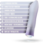 Oh My Gem - Revival - 5.5Puria Silicone G Spot Vibrator - 5 Speeds & 5 Unique Vibrating Modes With Warming Function - Usb Rechargeable With Cable Included - Ipx7 Waterproof - Opal