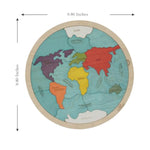 7 Continents & 5 Oceans Of The Earth Wooden Jigsaw Puzzle For Kids | 21 Puzzle Pieces | Learning & Educational Toy Gift For Boys & Girls Ages 3 Years And Above