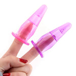 Finger Sleeves Butt Plug G-Spot Clitoral Stimulator Finger Sleeve Soft Silicone Sex Toy Stimulation For Gay Prostate Transparent Anal Butt Plug 3Pcs