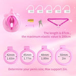 Male Chastity Device with 4 Adjustable Rings and Invisible Lock for Men's Abstinence and Sissy Penis Exercise