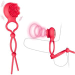 Penis Ring Adult Sex Toys - Silicone Adjustable Male Cock Ties For Erection Enhancing, Long Lasting Stretchy Penis Clamp Cock And Ball Ring For Men,With Cock Ties Clitoris Vibrator