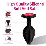 Anal Plugs Adult Sex Toy,3Pcs Jeweley Silicone Butt Plug, Anal Toys Anal Training Kit Adult Sex Toys Games Small Butt Plug, Beginner Anal Toys For Adult Unisex (Red)