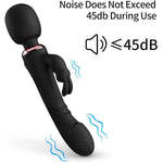 G Spot Rabbit Vibrator Wand. 10 Vibrations, 2 Motors, Dual Heads. Travel Case And Usb Charger Included.