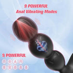 App Anal Plug Vibrator -Anal Sex Toys For Men With 9 Vibrating Modes, Safety Silicone P Spot Prostate Massager Vibrators, Anal Beads Butt Plug Adult Sex Toys And Couples Remote Control (Black)