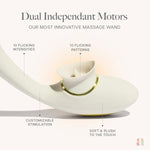 Fliq Bending Dual-Function Vibrator Wand | Sex Toys | Personal Massager | 10 Vibrations & 10 Flicking Patterns | G Spot Vibrator | Adult Toys | Gifts For Women - Off White