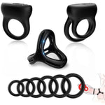Vibrating Cock Ring, Penis Ring Male Sex Toys, Cook Rings For Men Erection Sex, Silicone Vibrating Adjustable For Erection Enhancing And Sex Longer Lasting Stronger Testicle Toys, Adult Toys For Men