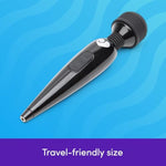 Deluxe Rechargeable Mini Massage Wand With Ergonomic Handle - Rechargeable - Black