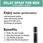 The Delay Spray For Men, Extends Man'S Time And Enhances Comfort, 0.16 Fl Oz 50 Pumps