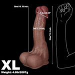 Huge Curved Shaft Realistic Big Glans Dildo For Women & Male, Lifelike Thick Silicone Butt Plug Vagina G Spot Prostate Stimulator Anal Paly Training Adult Sex Toys For Gay Men Couples (Xl)