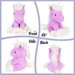 Adorable Unicorn Plush Toy Floppy Soft Stuffed Animal Unicorn With Long Plush Cute Birthday For Girls Kids Toddlers, Purple, 12''