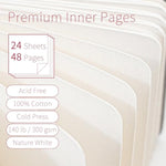 Grey Watercolor Sketchbook Journal 5.5x5.5 Inch, 24 Sheets, Grey Cover