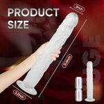12 Inch Clear Dildo Realistic Huge Thick Anal Penis With Suction Cup, Adult And Gay For Silicone Sex Toys?Soft Thrusting Dildos For Women & Men