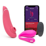 Premium 2 Pink Pleasure Air Clitoris Sucker & We-Vibe Jive 2 Pink Remote Control Wearable Egg Vibrator - Female Sex Toys Bundle
