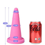 Large Pink Ice Cream Cone Anal Plug for Men and Women - Super Soft Liquid Silicone Dildo for Anal Training and Stimulation