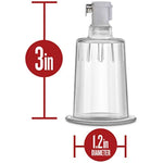 Temptasia Cylinder - 1.2 Inch Wide Air Tight Upgrade Replacement For Nterchange Temptasia Clitoral Pump Systems - Enhances Sensitivity - Sexual Sex Enhancing Toys For Women - Clear