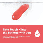 Aqua Water-Based Personal Lubricant 3.4 Fl Oz & We-Vibe Touch X Coral Powerful Mini Massager Vibrator - Female Sex Toys Bundle