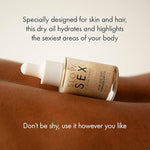 Slow Sex Line Shimmer - Body Oils For Women – Hair & Body Shimmer Oil - Body Skin Care Coconut Oil - Scented Body Oil - Dry Body Oil