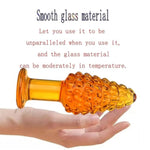 Crystal Glass Anal Butt Plug Trainer with Large Base for Men and Women - Unisex Adult Sex Toy