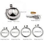Male Chastity Cage Small Chastity Devices Metal Chastity Devices Sissy Steel Penis Cage Cock For Men (B)