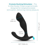 Rocker Anal Plug - Prostate Rocking Butt Plug, Silicone Anal Toys For Adults - Black