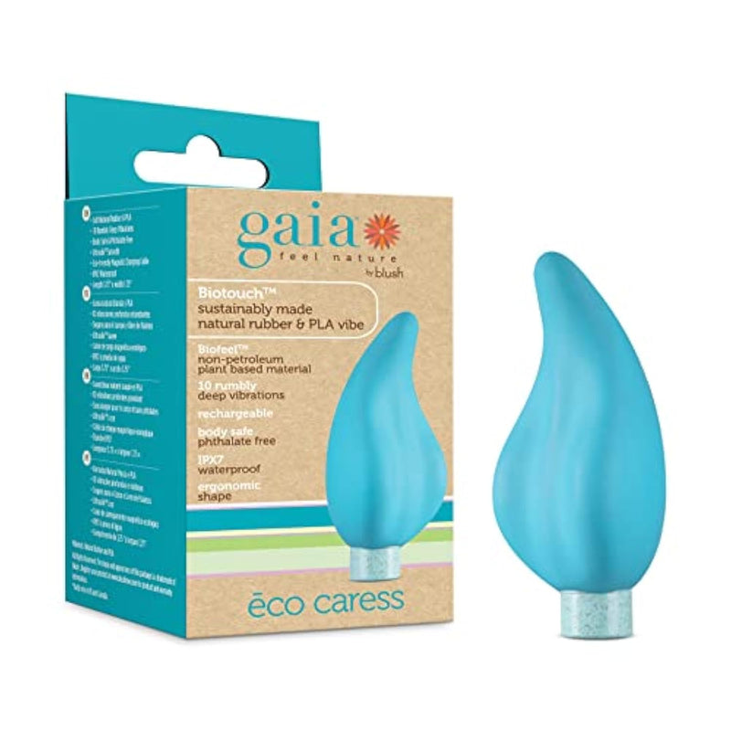 Blush Adult Sex Toys - Gaia Eco Caress Plant Based Powerful Mini 3.75" Wearable Panty Vibrator For Vaginal & Anal Stimulation - Personal Massager For Clitoral Nipple Play - Women Couples Pleasure Toy