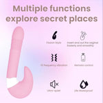 Detachable Smart Vibrator, Double Dildo Sex Toy For Women, Thrusting Dildo Clitoral Stimulator 2-In-1 Adult Sex Toys, 10 Inch Dildo Sexual Pleasure Tools For Women (Pink)