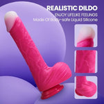 Thrusting Dildo Vibrator Sex Toys For Women Couples - 9.25" Heated Realistic G-Spot Vibrator With 3 Thrusting Speeds & 10 Vibrating Modes,Lifelike Pink Silicone Dildo Adult Toy For Women