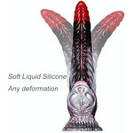 Fantasy Realistic Monsters Dildo, Liquid Silicone Anal Dildo With Serrated Tongue Shape, Monsters Dildos Anal Plug For G Spot Stimulation, Vaginal Anus Prostate Massage Adult Sex Toy For Men Women (S)
