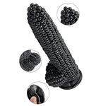 G-Spot Massage Dildo, 8.26 Inch Novelties Vegetable Penis, Big Realistic Cock With Suction Cup And Big Bumps, Fetish Adult Sex Toy For G-Spot P-Spot Stimulation (Black)