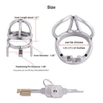 Male Cock Cage Chastity Device Stainless Steel Comfortable Ergonomic Design Closed Ring Cock Cage Adult Game Sex Toy A250 (1.97 Inch / 50Mm)